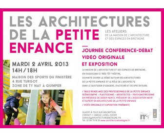Architecture et Petite enfance se rejoignent à Quimper le 2 avril